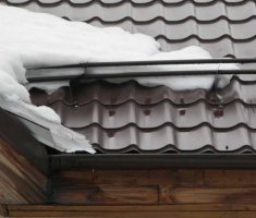Как обезопасить водосток, чтобы он не сломался при обильном снегопаде